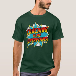 Coaching Is My Superpower Retro Comic Coach retro T-Shirt
