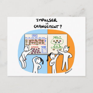 Coaching Map "How to drive change" Postcard