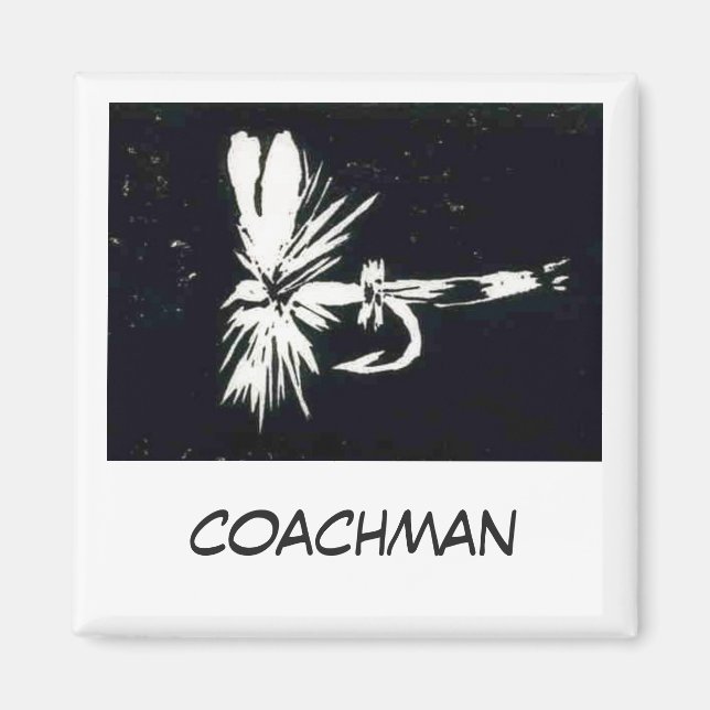 "Coachman" Fly Fishing Art Magnet (Front)