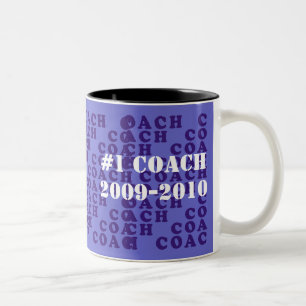 Coach's Mug - Purple Letters changeable background