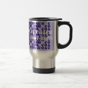Coach's Mug - Purple Letters changeable background