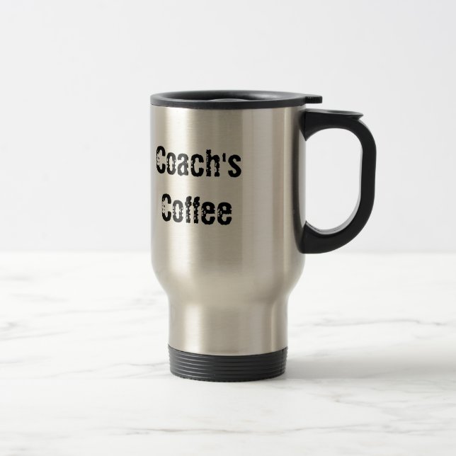 Coach'sCoffee, WARNING Travel Mug (Right)
