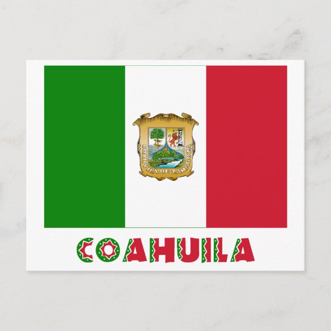 Coahuila Unofficial Flag Postcard (Front)