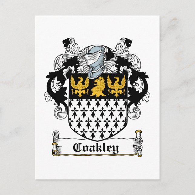 Coakley Family Crest Postcard (Front)