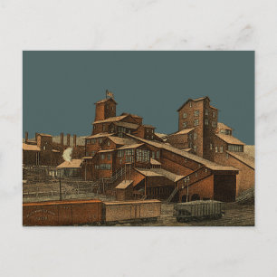 Coal Anthracite Coal Mining Coal Miner Mine Art Postcard