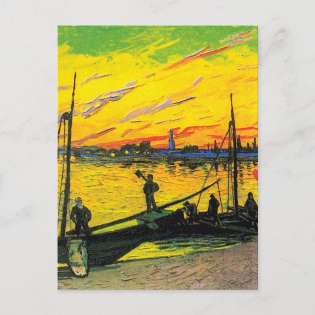 Coal Barges (F437) Van Gogh Fine Art Postcard (Front)