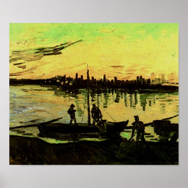 Coal Barges Van Gogh Fine Art Poster (Front)