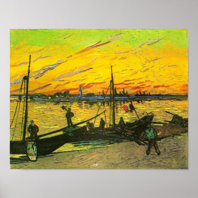 Coal Barges Van Gogh Fine Art Poster (Front)