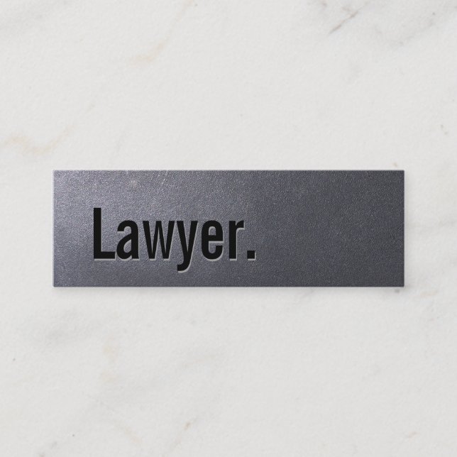 Coal Black Lawyer Mini Business Card (Front)