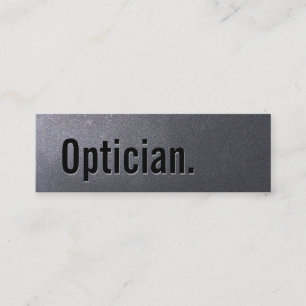 Coal Black Optician Mini Business Card