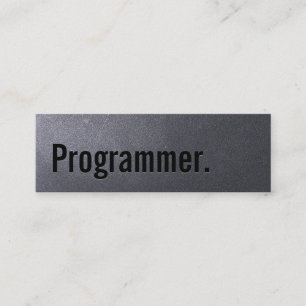 Coal Black Programmer Mini Business Card
