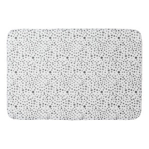 Coal Confetti Watercolor Dots Bath Mat