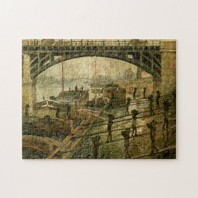 Coal Dockers Monet Fine Art Jigsaw Puzzle (Horizontal)