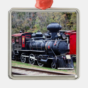 Coal Engine Train Metal Tree Decoration