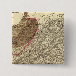 Coal fields in West Virginia 15 Cm Square Badge