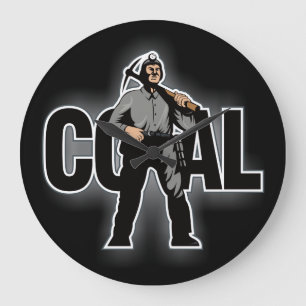 COAL LARGE CLOCK