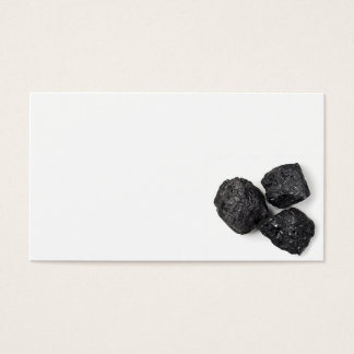 Coal Lumps On White Background. Top View