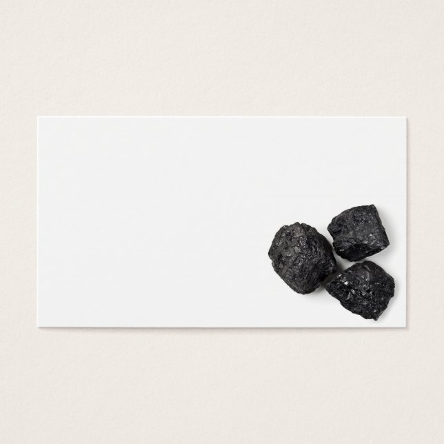 Coal Lumps On White Background. Top View (Front)
