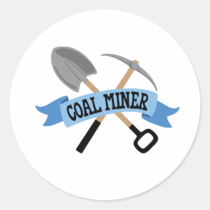 Coal Miner Classic Round Sticker