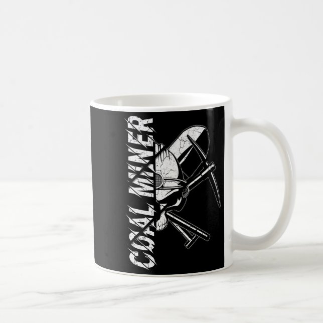 Coal Miner Crossed Ckaxes And Shovel And Miners Ha Coffee Mug (Right)