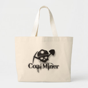 coal miner large tote bag