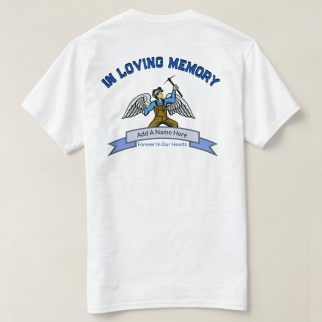 Coal Miner Memorial Personalised Unisex T-Shirt (Design Back)