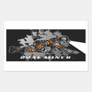 COAL MINER RECTANGULAR STICKER