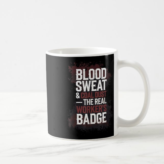 Coal Miner Underground Mining Hard Hat Worker Foss Coffee Mug (Right)