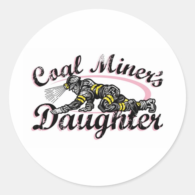 coal miner's daughter classic round sticker (Front)