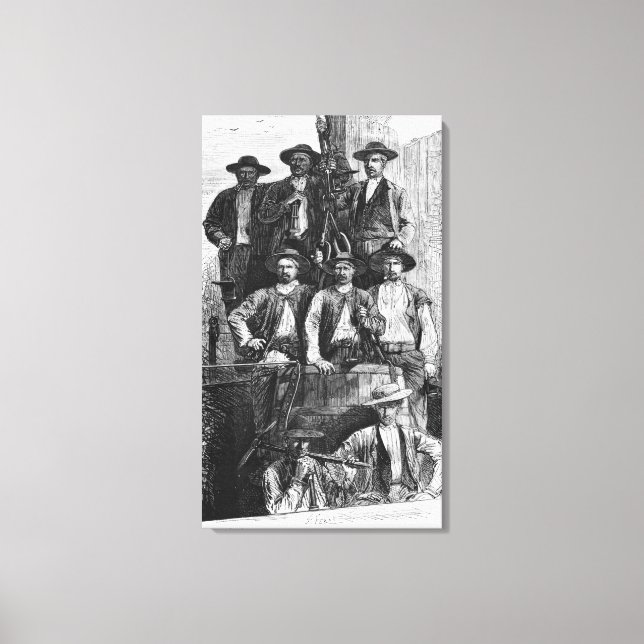 Coal Miners of Le Creusot during the Second Canvas Print (Front)