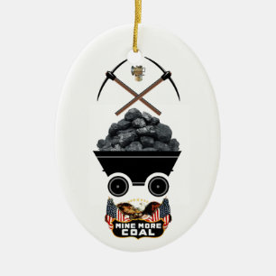 Coal Mining Ceramic Tree Decoration