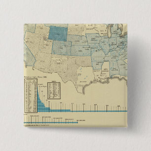 Coal mining regions 15 cm square badge