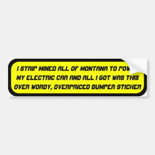 Coal powered electric car ... bumper sticker