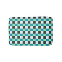 Coal White Teal Green Blue Aqua Turquoise Plaid