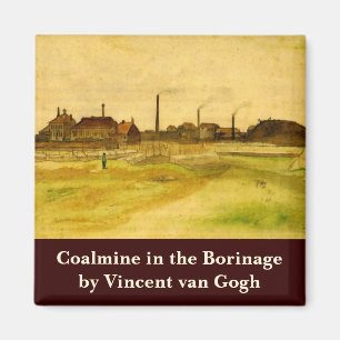 Coalmine in the Borinage by Vincent van Gogh Magnet