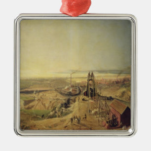 Coalmines and Clay Quarries at Montchanin Metal Tree Decoration