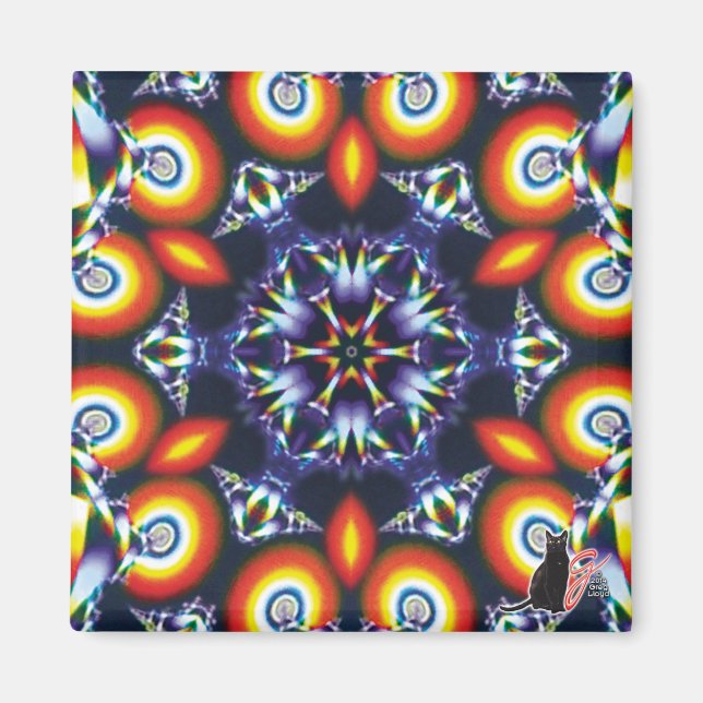 Coals Kaleidoscope Magnet (Front)