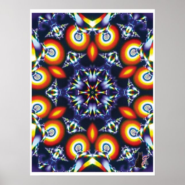 Coals Kinetic Collage Kaleidoscope Poster (Front)