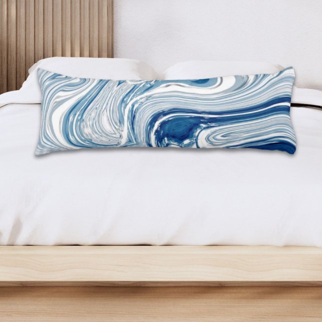 coast beach nautical waves watercolor blue swirls body cushion (coast beach nautical waves watercolor blue swirls body pillow)