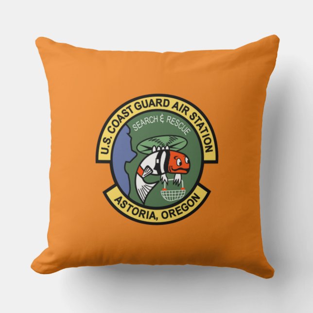 Coast Guard Air Station Astoria Cushion (Front)