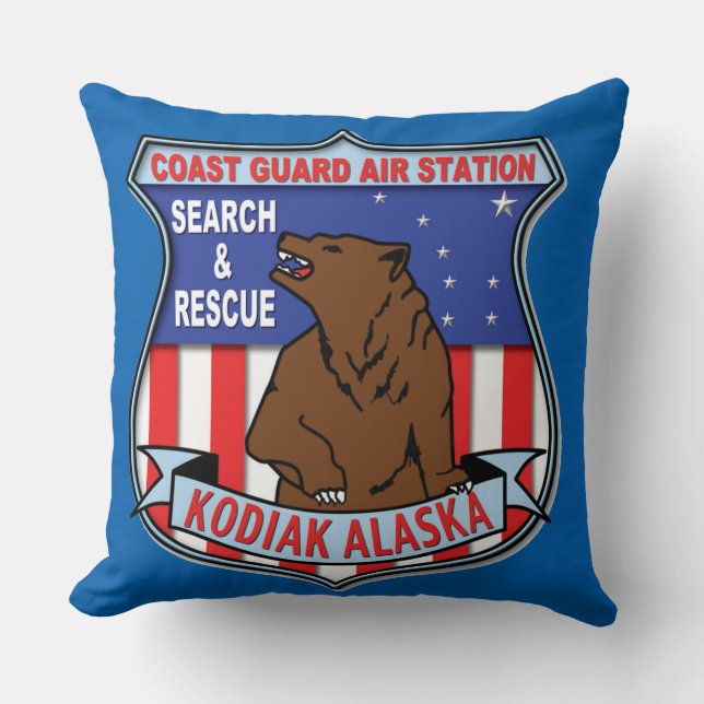 Coast Guard Air Station Kodiak Cushion (Front)