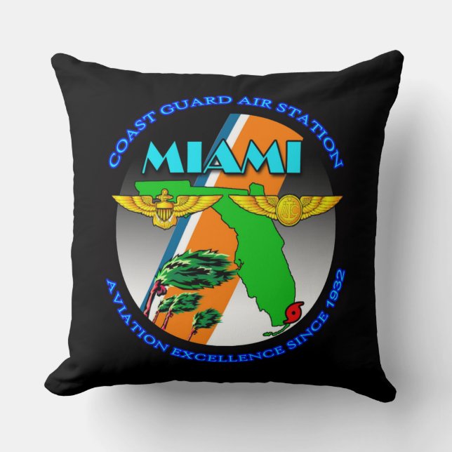 Coast Guard Air Station Miami Cushion (Front)