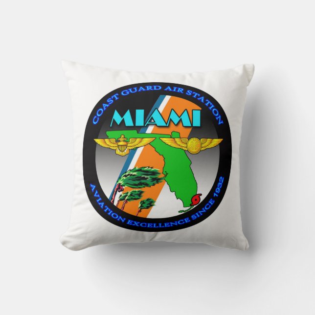 Coast Guard Air Station Miami Cushion (Front)