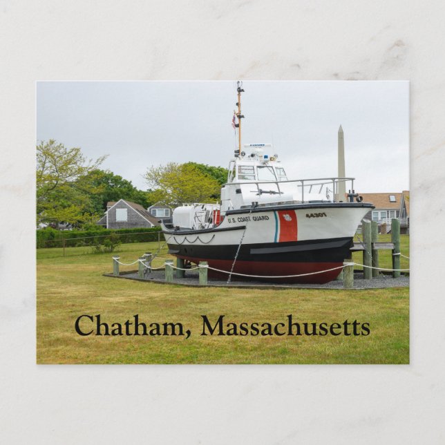 Coast guard boat Chatham Massachusetts Postcard (Front)