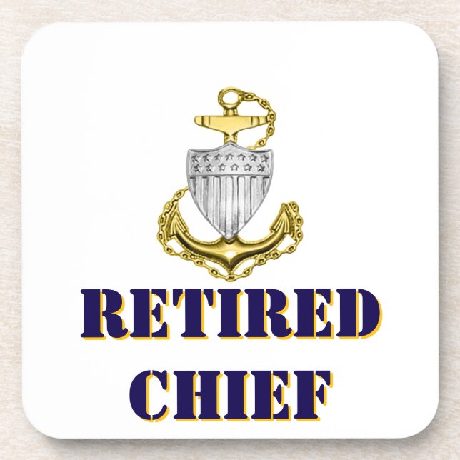 Coast Guard Chief Retired Coaster (Front)
