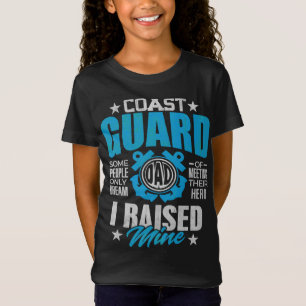 Coast Guard Dad Gift Raised my Hero Coast Guardsma T-Shirt