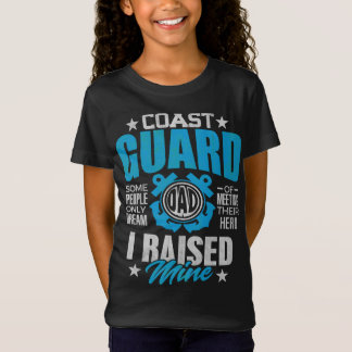 Coast Guard Dad Gift Raised my Hero Coast Guardsma T-Shirt