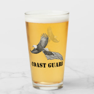 Coast Guard Eagle Beer Glass
