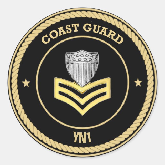Coast Guard First Class Custom Sticker (Front)