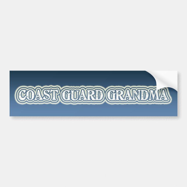 Coast Guard Grandma Bumper Sticker (Front)